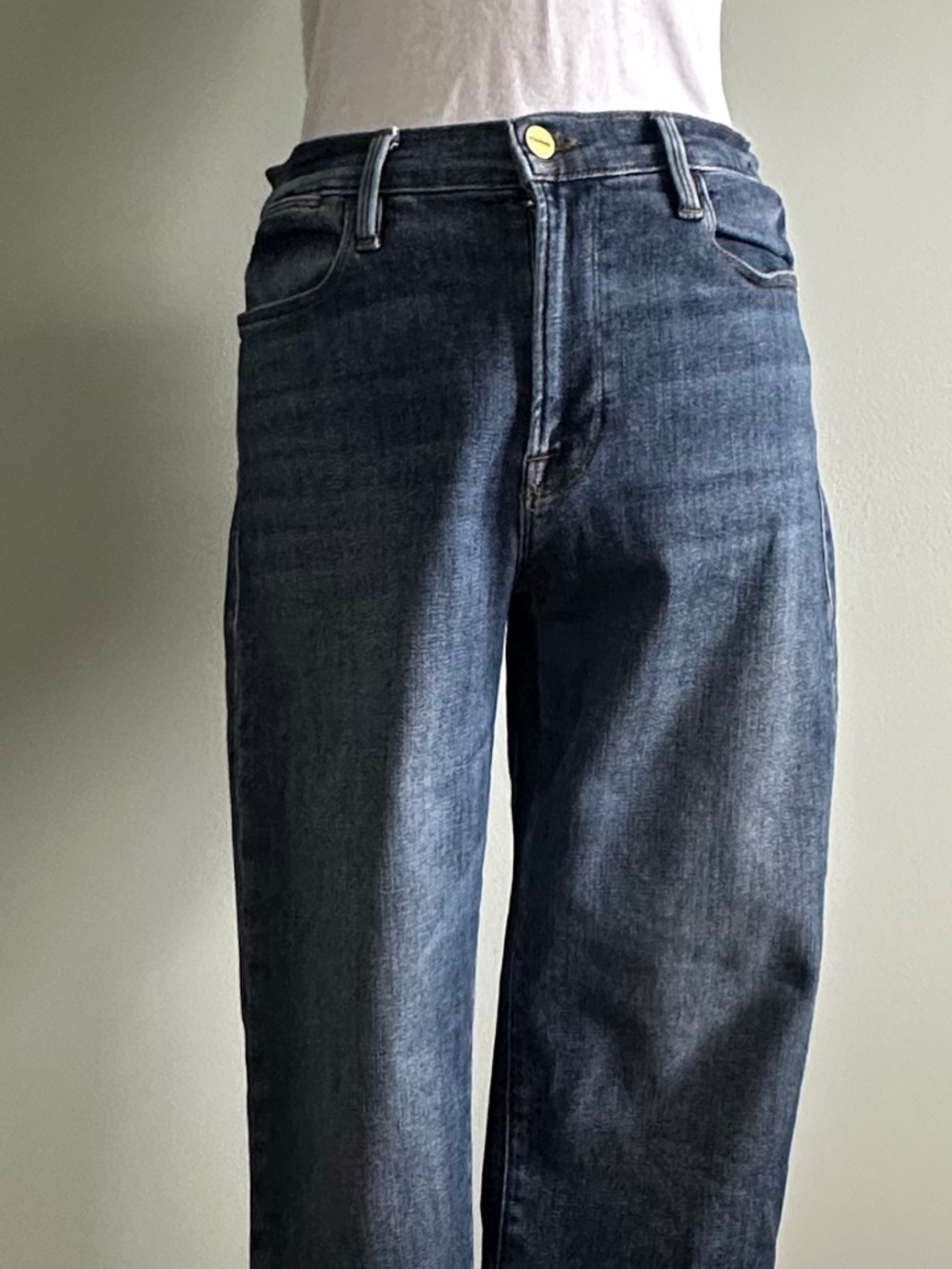 FRAME Le High Straight Ankle Jeans, Bestia, Size 30